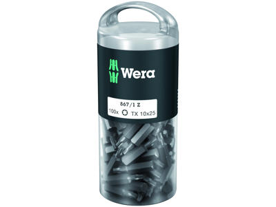 WERA 867/1 TORX® BITS DIY 100 867/1 TORX® DIY 100 SiS, TX 10 X 25 MM, 100 DELE