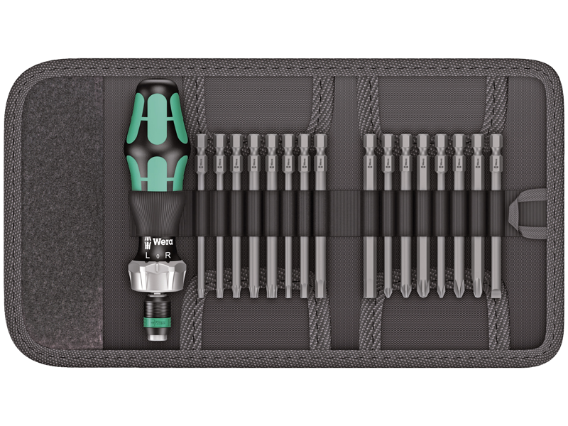 WERA KRAFTFORM KOMPAKT 60 RA - KOMBI-SÆT BITSSKRUETRÆKKER 17 DELE