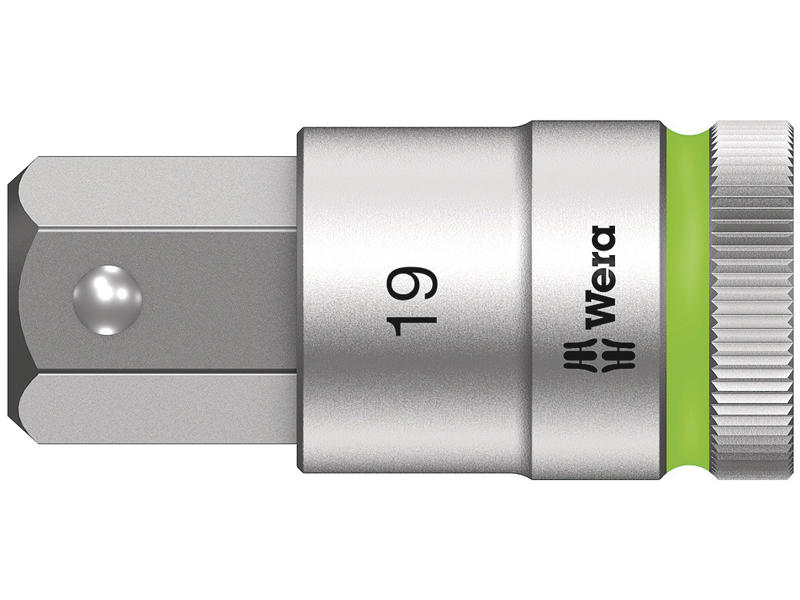 WERA ZYKLOP BIT-TOP MED 1/2"-TILSLUTNING MED HOLDEFUNKTION 8740 C HF, 19 X 60 MM