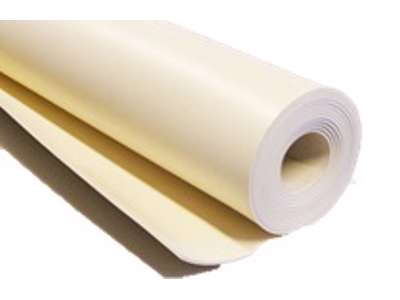 1 MM HVID EPDM GUMMIPLADE SHORE 60   MÆNGDE ANGIVET I M2.1400MM BREDDE