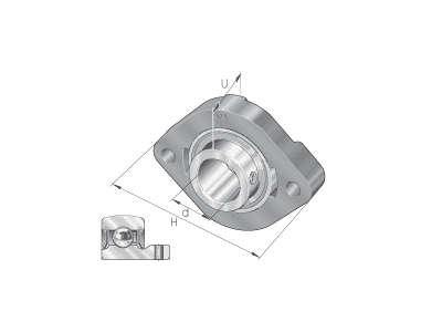 INA FLCTEY12-XL OVAL FLANGE LCTE03 + AY 12 NPPB