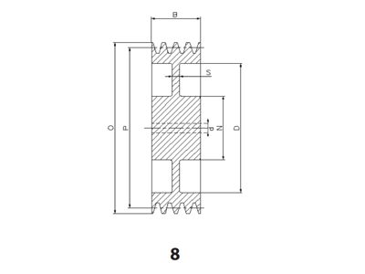 BELT PULLEY SPC 180-2