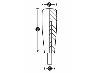 RENCOL 9124R HÅNDTAG MAT Ø 28X90MM M12X20