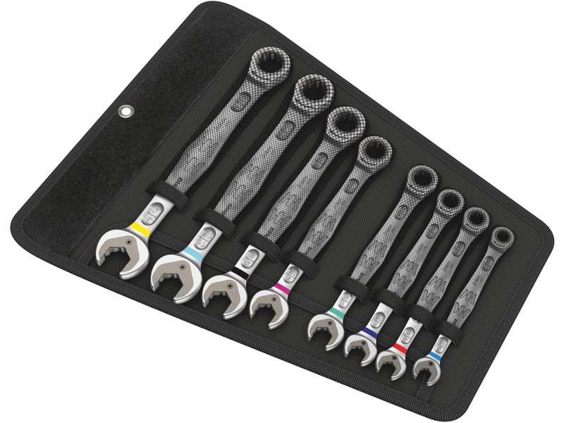 WERA GAFFEL-RINGSKRALDENØGLE-SÆT 6000 Joker 8 Imperial Set 1, TOMMEMÅL, 8 DELE