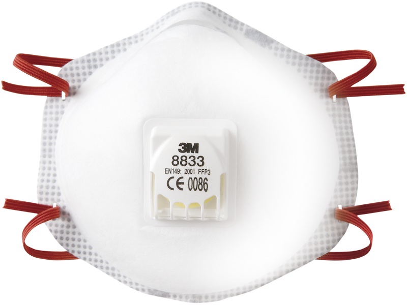 3M STØVMASKE 8833SP FFP3 M/VENTIL, 5STK