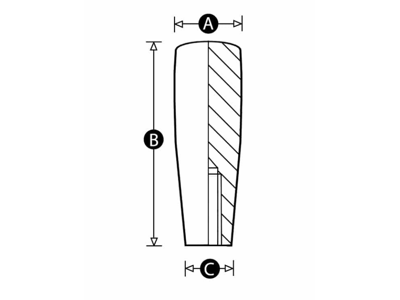 RENCOL 9121S HÅNDTAG MAT Ø 23X65MM M10