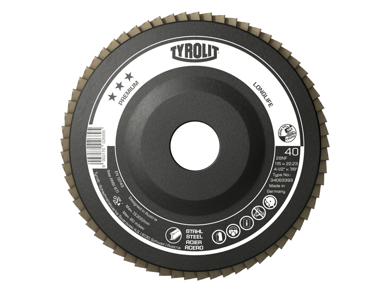 TYROLIT LAMELSKIVE 27XLA Ø178 ZA60Q-B 178MM K 60 STÅL/INOX STANDRAD