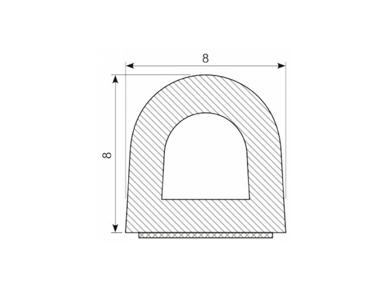 CELLEGUMMIPROFIL 8X8 NR 36.9088S