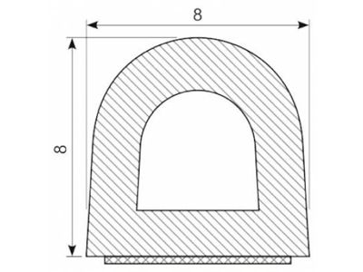 CELLEGUMMIPROFIL 8X8 NR 36.9088S