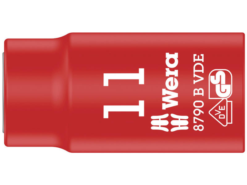 WERA ZYKLOP-TOPPE 8790 B VDE, ISOLERET, MED 3/8"-TILSLUTNING, 11 X 46 MM