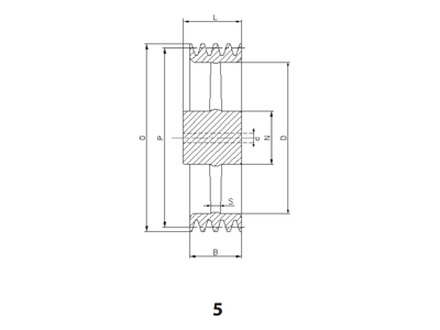 BELT PULLEY SPB 560-1