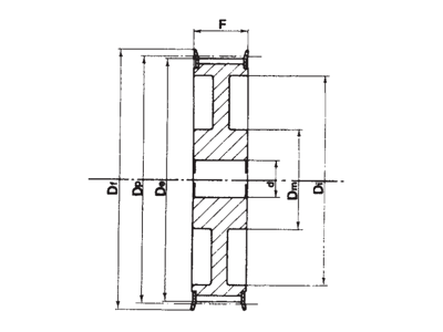TANDREMSKIVE 56-8M-50MM F/UDBORING
