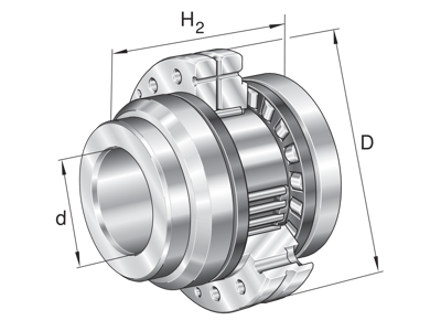 INA ZARF1560-L-TV-A NEEDLE ROLLER/AXIAL CYLINDRICAL ROLLER BEARING