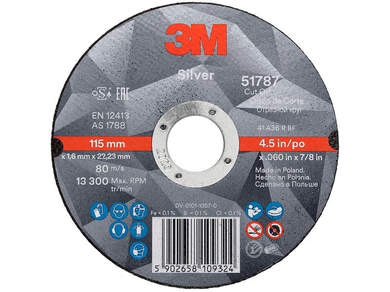 3M SKÆRESKIVE 125X1,6X22,23 SILVER T41 