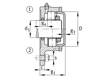 FAG F509-A-L LEJEHUS TREKANTET 