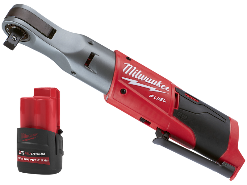 MILWAUKEE SAMPAK M12: SKRALDENØGLE FIR12-0 + BATTERI HB2,5