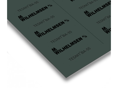 0,5   MM PAKNINGSPLADE BA 55 SYNT FIBER MED NBR 1500MM BREDDE