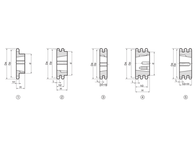 DUPLEX TAPER BORED SPROCKET FOR 15,875X9,65 TEETH=24