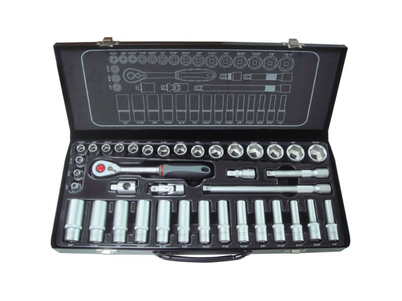 BATO 1207 EASYDRIVE TOPNØGLESÆT TOMME  3/8" 38 DELE - 1/4"-15/16" 6KT.