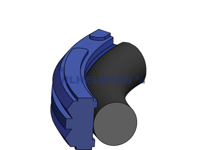 PISTON SEAL 16X8.5X3.2 NBR/PU