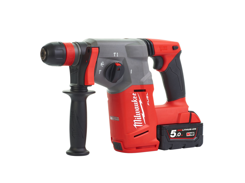 MILWAUKEE BOREHAMMER 18V 2XBATT. 5.0AH + LADER