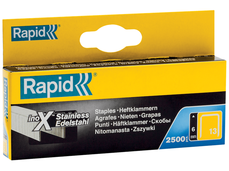 RAPID HÆFTEKLAMME NR 13 6MM 2500 STK