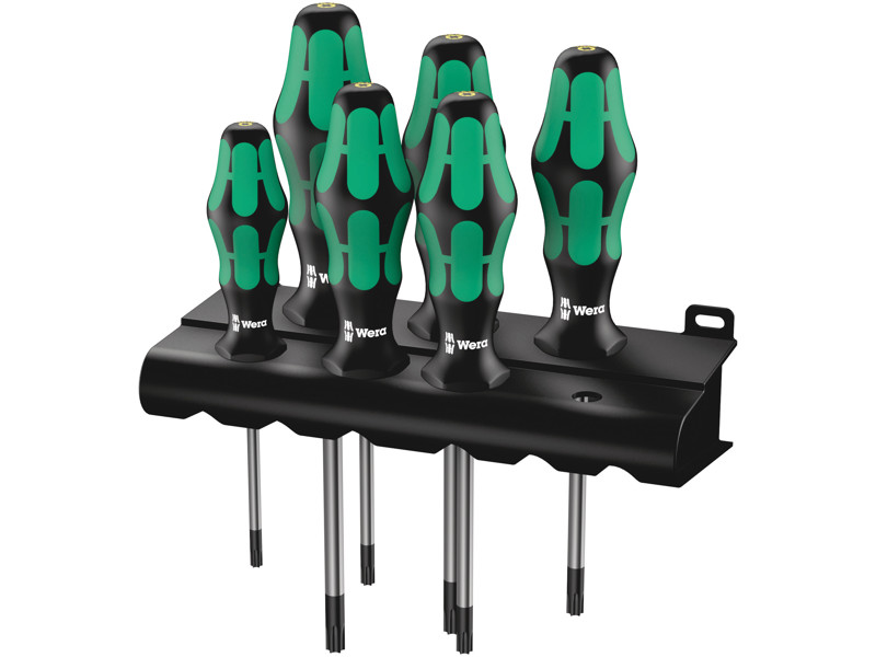 WERA KRAFTFORM PLUS SKRUETRÆKKERSÆT MED HOLDEFUNKTION + RACK 367/6 TORX® HF, 6 DELE