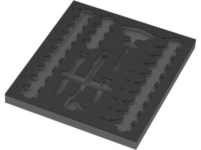 WERA SKUMGUMMIINDSATS 8007 B VDE ZYKLOP VDE SKRALDE SÆT 1 9826, 3/8", 344 X 30 X 392 MM