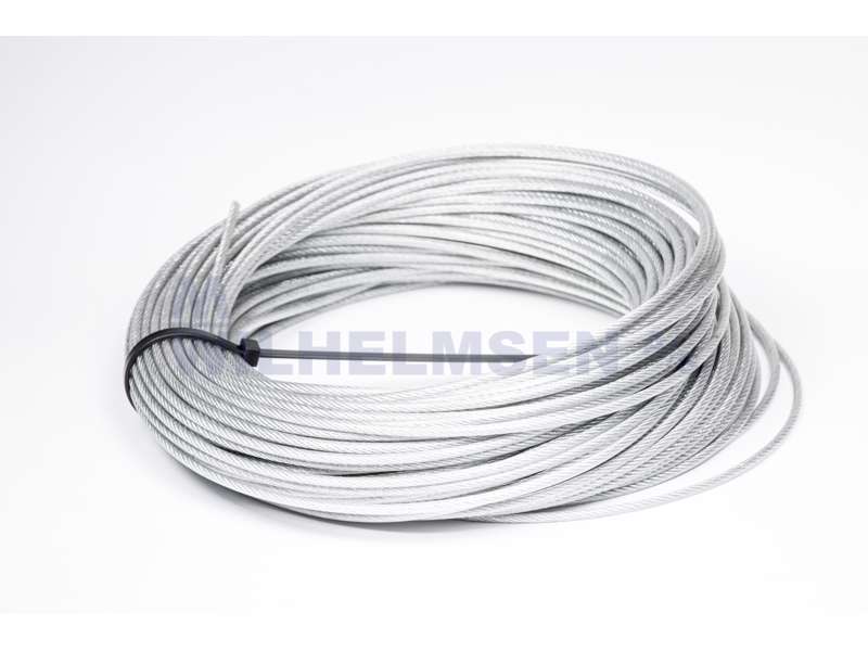 PVC FORHUDET WIRE 2.3MM 50 MTR 1X19 BRUDSTYRKE 200KG