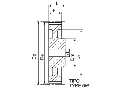 TIMING BELT PULLEY 40-L-050
