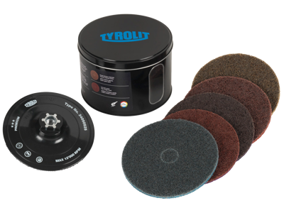 TYROLIT VLIESRONDEL-SÆT SCM 125MM BAGSKIVE OG 5 RONDELLER