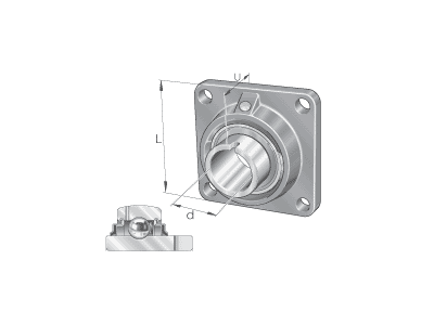 INA RCJL40-XL-N FIRKANTET FLANGE + LEJE CJ08 + GLE40KRRB