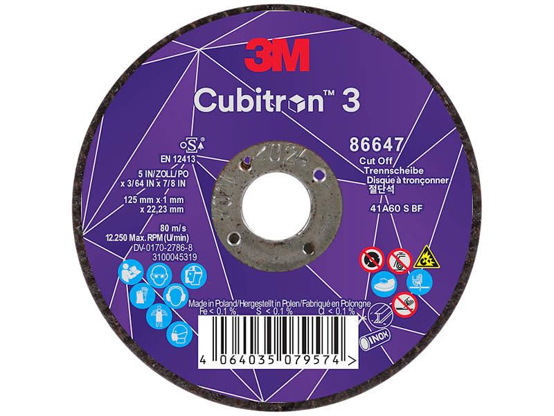 3M SKÆRESKIVE 125X1X22,23 CUBITRON T41