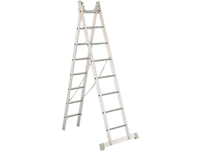 ZARGES KOMBISTIGE 2-DELT  4,95MTR 2 X10 TRIN 