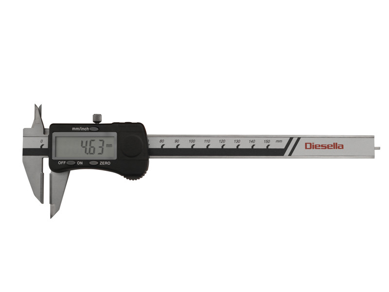 DIESELLA DIGITAL RIDSE SKYDELÆRE  0-150X0,01 MM MED HÅRDMETAL KÆBER