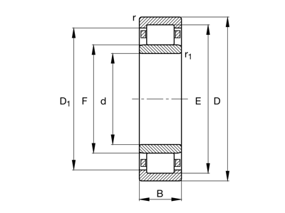 FAG NU409-XL-M1 CYLINDRISK RULLELEJE 45X120X29