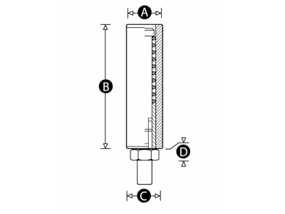 RENCOL 5478X VIPPEHÅNDTAG DREJELIG Ø25MMX70MM - M8X15