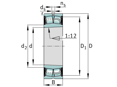 FAG WS22217-E1-XL-K-2RSR SFÆRISK RULLE 85X150X44