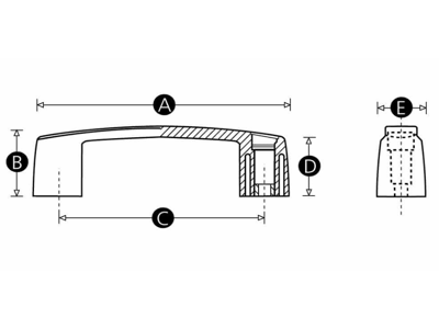 RENCOL 7758Z NYLON BRIDGE HANDLE