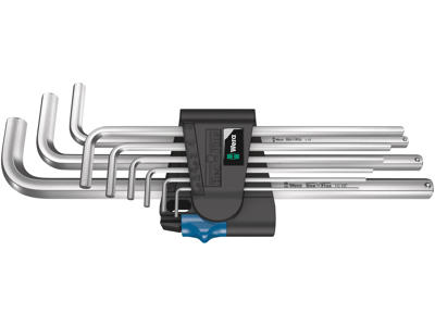WERA VINKELNØGLESÆT 950/9 L Hex-Plus HF 1, METRISK, STELFORKROMET, MED HOLDEFUNKTION, 9 DELE