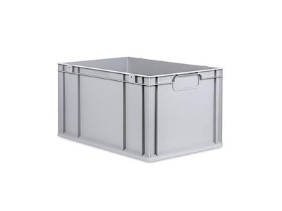 DIESELLA LAGERKASSE GRÅ PLAST 600x400x320 MM, LUKKEDE GREB