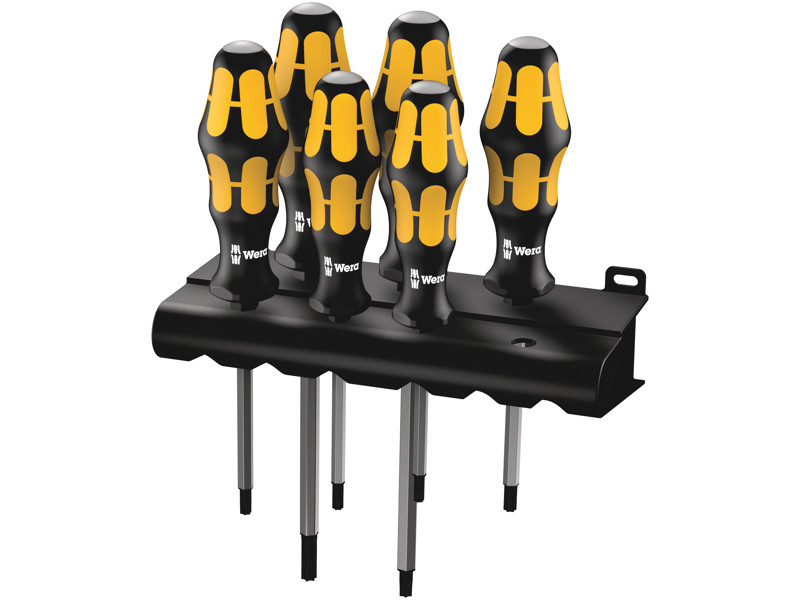 WERA SKRUETRÆKKERSÆT KRAFTFORM WERA: SKRUEMEJSLEN + RACK 977/6 TORX®, 6 DELE