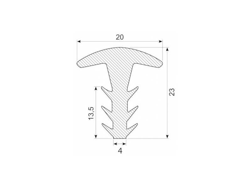 GUMMIPROFIL PILE FORM EPDM NR 30.5981