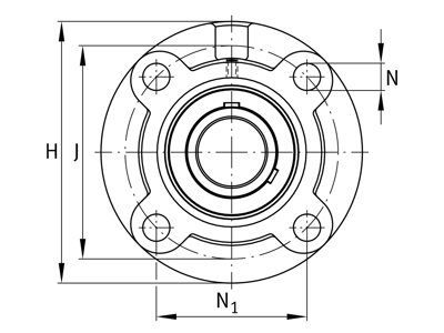 FAG UCFC201-J7 FLANGED HOUSING UNIT