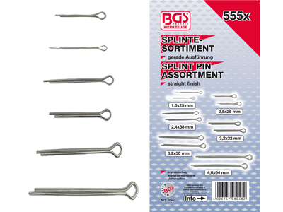 SPLIT SORTIMENT Ø 1.6 - 4.0 MM 555 PARTS