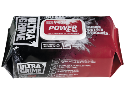 ULTRA GRIME PRO SCRUB WIPES 80 STK 38X25CM RØD SMOOTH/SCRUB NR 5920