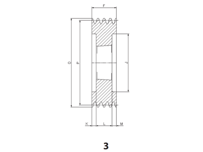 BELT PULLEY SPC 280-8