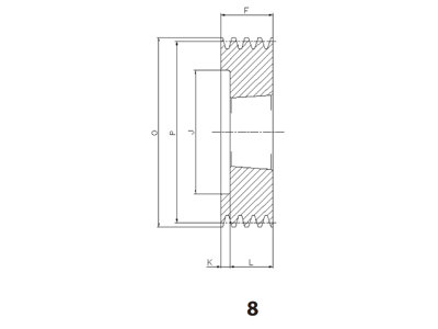 BELT PULLEY SPB 100-2 