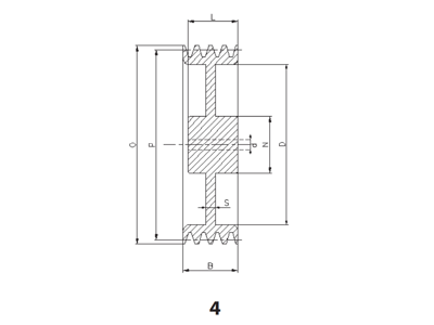 BELT PULLEY SPA 200-4