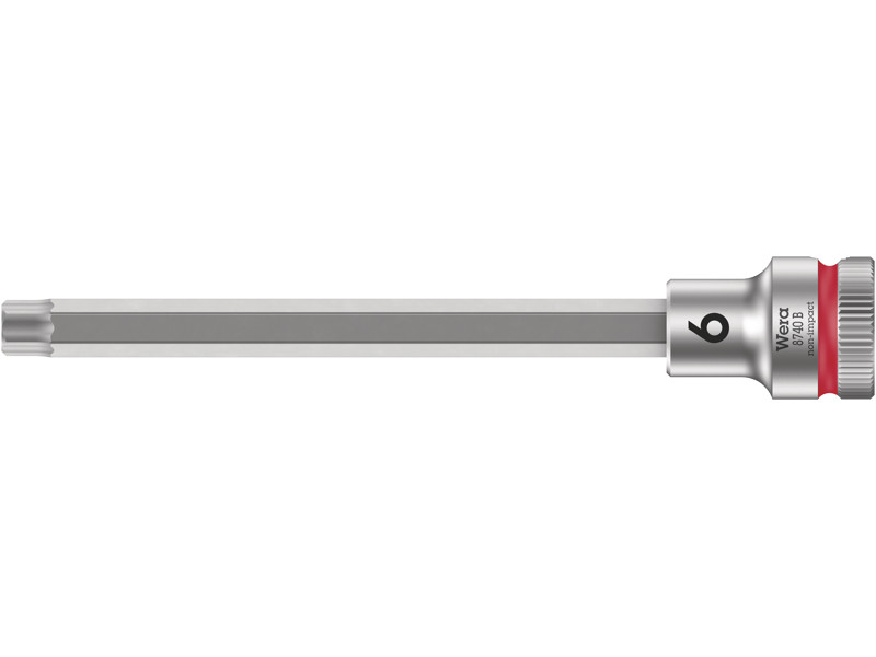 WERA ZYKLOP BITTOP MED 3/8"-TILSLUTNING 8740 B, MED EKSTRA SLANKT PROFILOMRÅDE, 6 X 107 MM